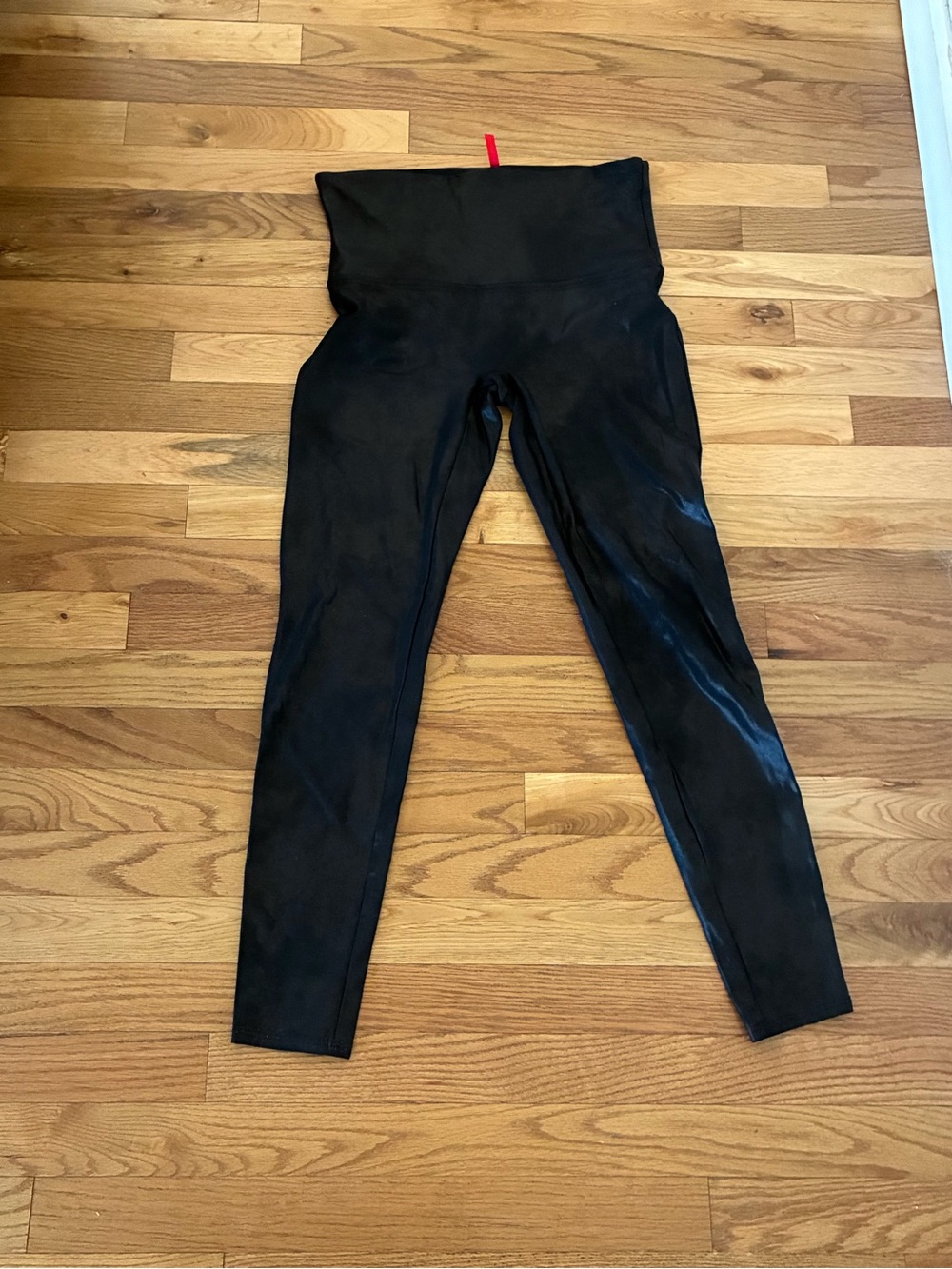 Spanx Women’s Faux Leather High-Waist Black Leggings